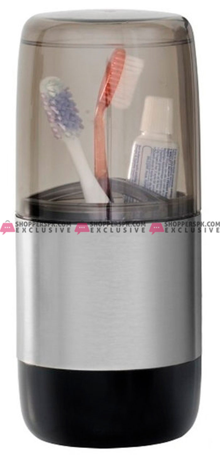 Primanova Lima Glass Toothbrush Holder Black Turkey Made E16-06