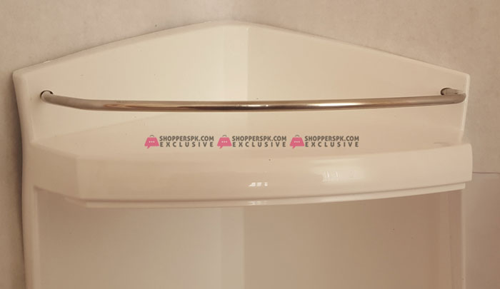 Primanova Multi Purpose Bathroom Corner Cabinet With 2 Open Shelves And 1 Shelf With Door S05