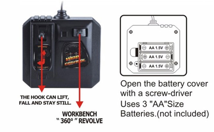 Rc Crane Tower Forklift Construction Playset 360 Degree Rotary 6820L