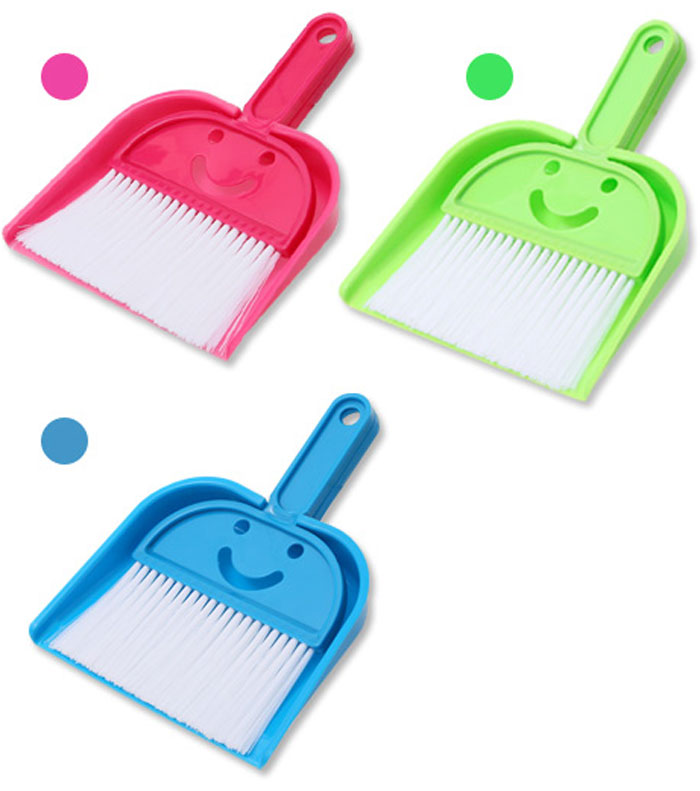 Self-Cleaning Set Set Happy Sweeping Broom and Dustpan Set