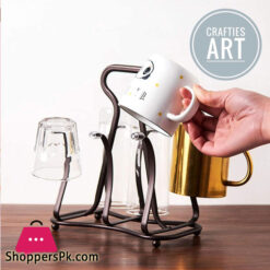 Stainless Steel black 6 Hold Glass Stand