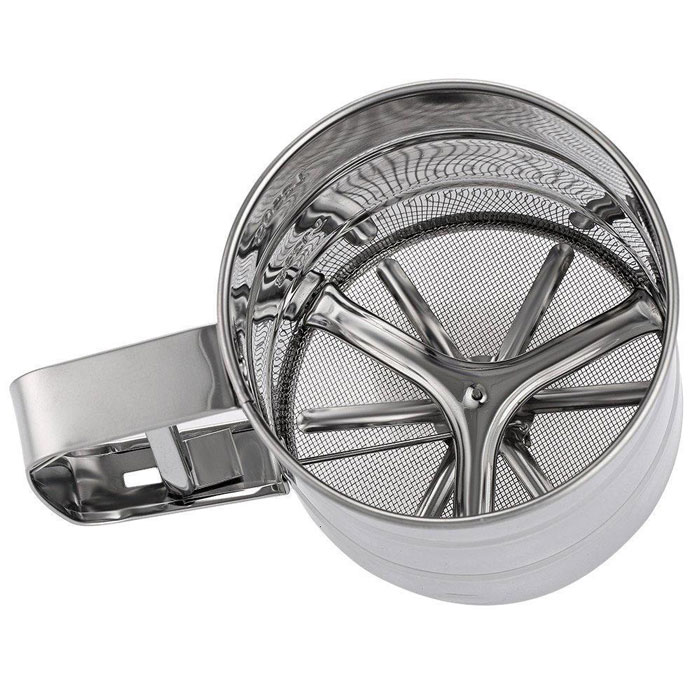 Stainless Steel Mesh Flour Sifter Sieve Strainer Cup Cake Baking Kitchen Tool