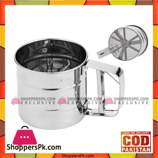 Stainless Steel Mesh Flour Sifter Sieve Strainer Cup Cake Baking Kitchen Tool
