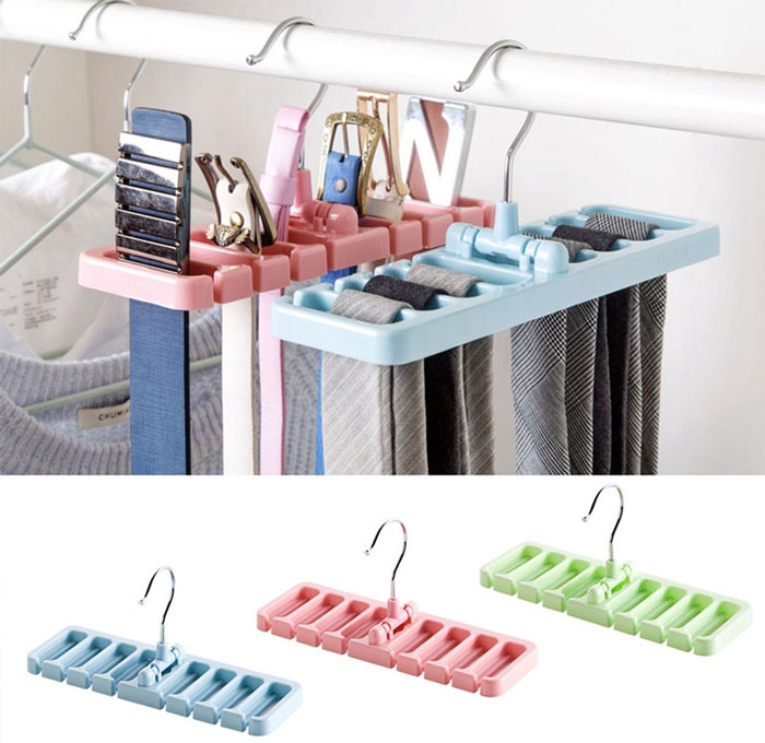 Storage Rack Necktie Belt Space Saver Tops Scarf Hanger