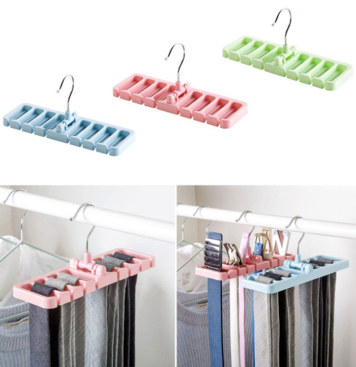 Storage Rack Necktie Belt Space Saver Tops Scarf Hanger