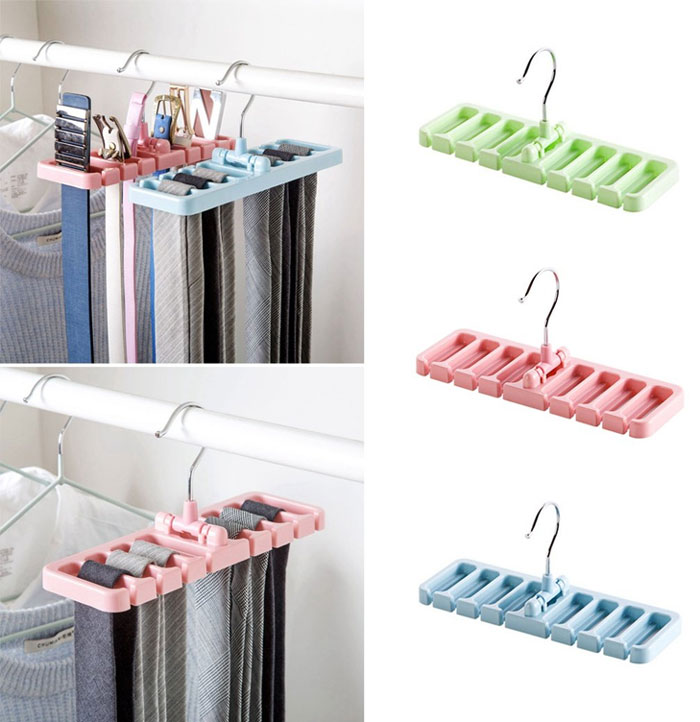 Storage Rack Necktie Belt Space Saver Tops Scarf Hanger