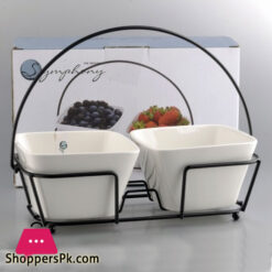 Symphony Tres Gourmet Tapas Serving 2Pcs With Iron Stand - SYE2000