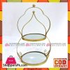 Wrought Iron Golden Two Tier Cupcake Stand Cake Stand