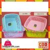 1 Pcs Plastic Fruit Basket Square 3.5 x 12 Inch