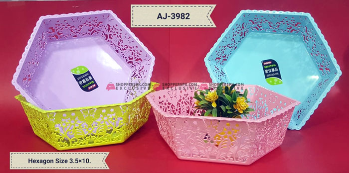 1 Pcs Plastic Fruit Basket 3.5 x 10 Inch