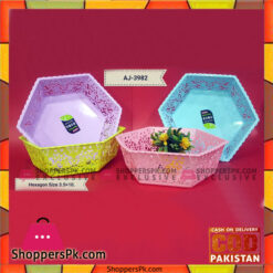 1 Pcs Plastic Fruit Basket 3.5 x 10 Inch