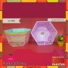 1-Pcs-Plastic Fruit Basket Rectangular 4 x 9.5 Inch
