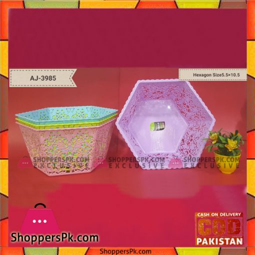 1 Pcs Plastic Fruit Basket Square 3.5 x 12 Inch
