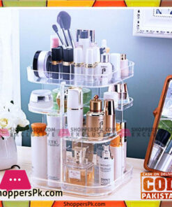 3-Tier Makeup Organizer 360 Degree Rotating Cosmetic Acrylic Storage Display Box