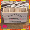 4 Compartment Wooden Cutlery Holder