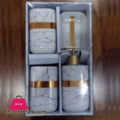 4 Pcs Bath Set Marble Design