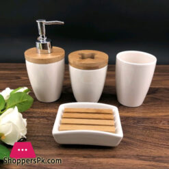 4 Piece Ceramic Bathroom Set