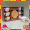 Bamboo Wood Saucers &Amp; Cups 12 Pcs Set