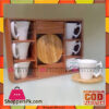 Bamboo Wood Saucers &Amp; Cups 12 Pcs Set