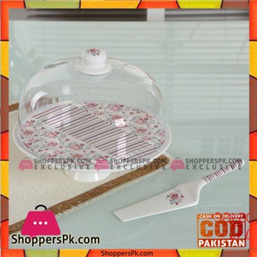 Cake Server With Spatual & Acrylic Cover-11