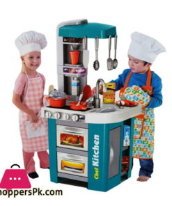 Children Electronic Pretend Toy Talented Chef Kitchen Set Kitchen Role Play Set 49 Pcs with Run water