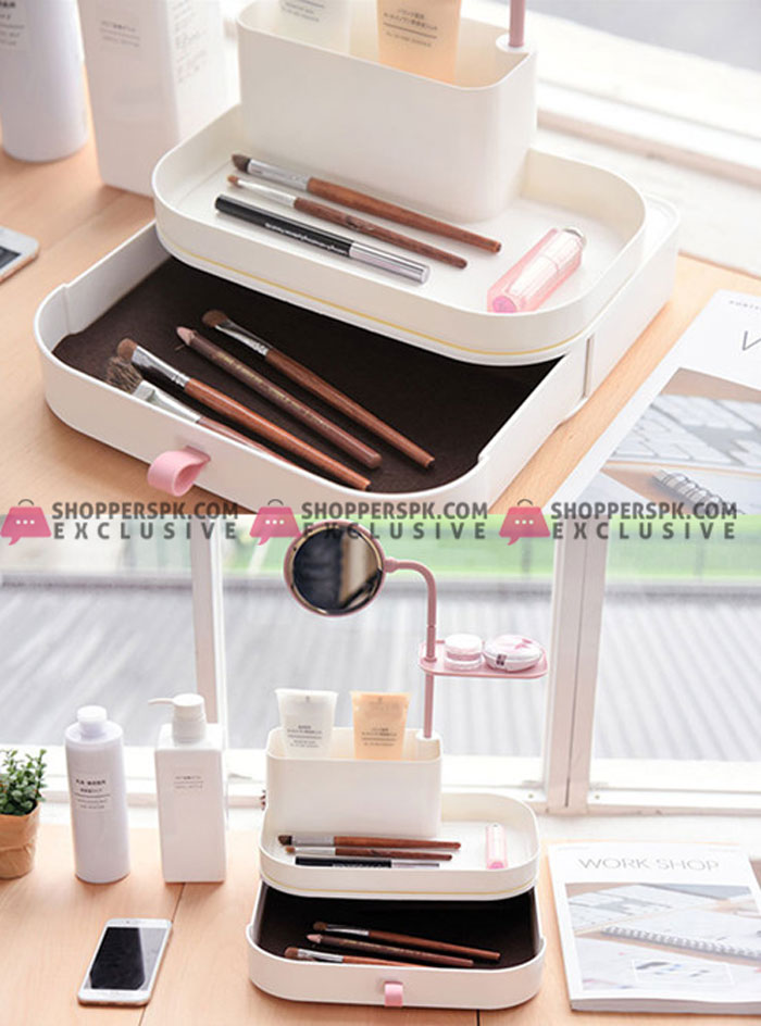 Cosmetic Organizer And Mirror 7009 4 Cosmetic Organizer And Mirror 7009