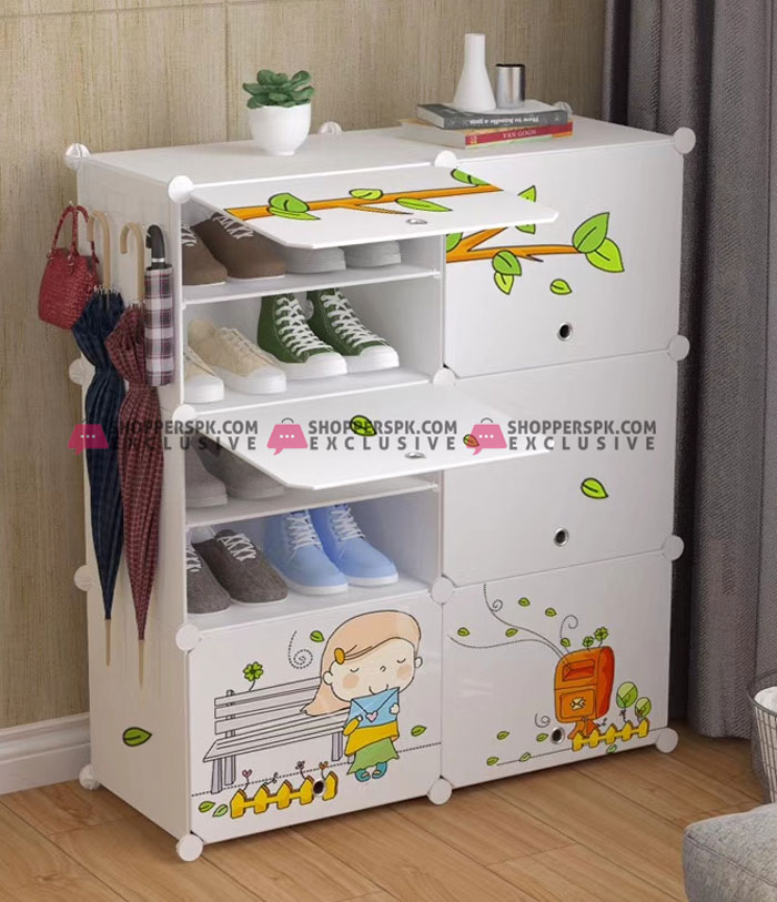 Creative Storage Multi-Purpose Shoes Rack Cabinet With Hook (24 Pair Shoe)