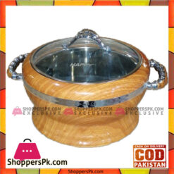 Crown Price Glass Top Wooden Color Hotpot XXL 5000ML