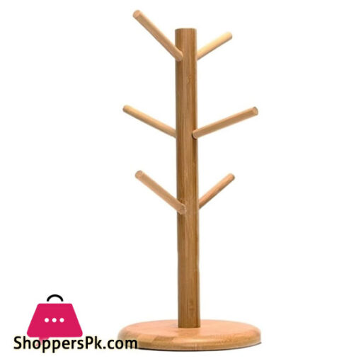 Cup Storage Rack Tree Shape Wood Coffee Tea Cup Holder