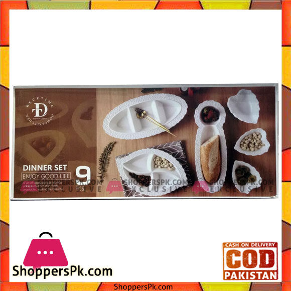 Decetime Dinner Set 9Pcs Enjoy Good Life