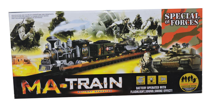 Electric Toy Train Military Mission Real Smoke And Sound