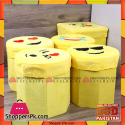 Emoji Baby Toy Storage Chest Foldable Organizer Box Ottoman Toddler Seat 1 Pcs