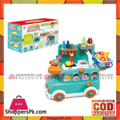 Funny School Bus Toy Pretend Play Toy Cash Registers for Kids