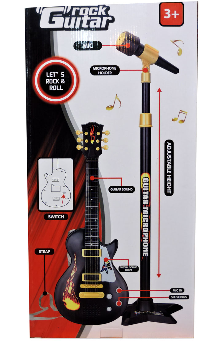 Guitar With Microphone On Batteries