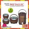 Happy Lion Metallic Vol-1 Colored Stainless Steel 4 Pcs Gift Set