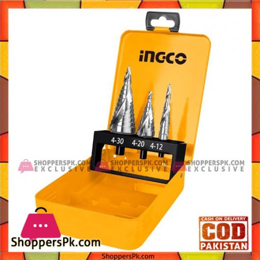 INGCO 3pcs Step Drill Bit Set - AKSDS0302