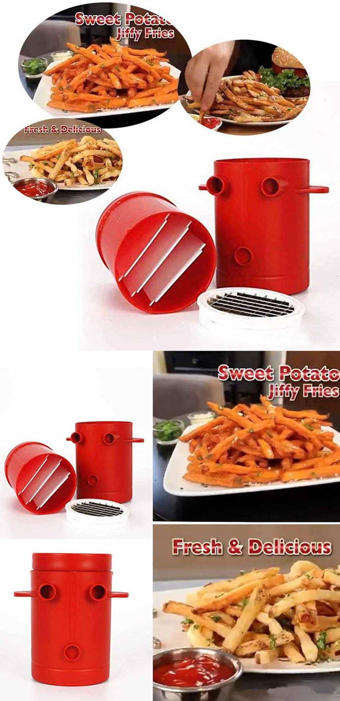 Jiffy Fries 2-In-1 Potato Maker And Microwave Container