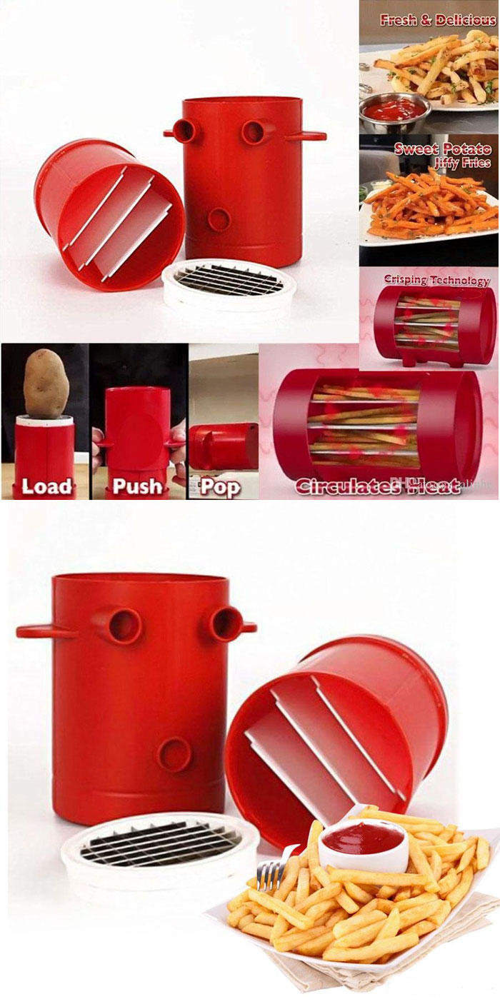 Jiffy Fries 2-In-1 Potato Maker And Microwave Container