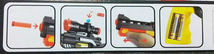 Kids Avengers Weapon Toy Nerf Sponge And Crystal Bullet Gun Set