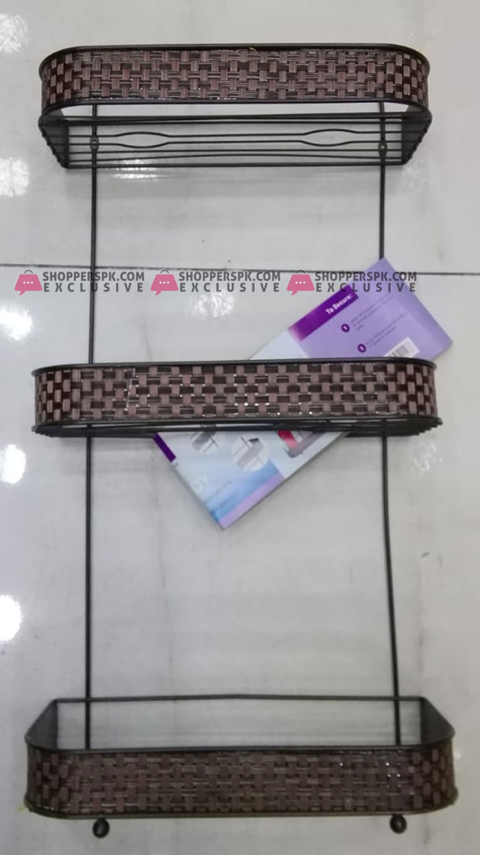 Kitchen Rack 3 Tier Shelf Wall Mounted