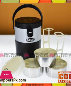 Mega Lunch  Carrier Tiffin 3 Stainless Steel Bowls With Salad Separator