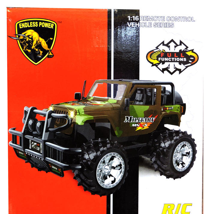 Military 4X4 Remote Control 1:16 Scale Jeep Mn-5