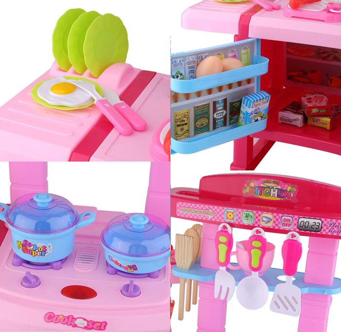 Multi-Functional Kitchen Cooking Play Set With Light And Music