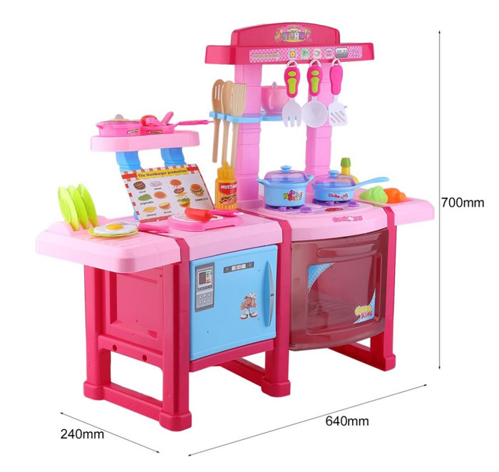 Multi-Functional Kitchen Cooking Play Set With Light And Music