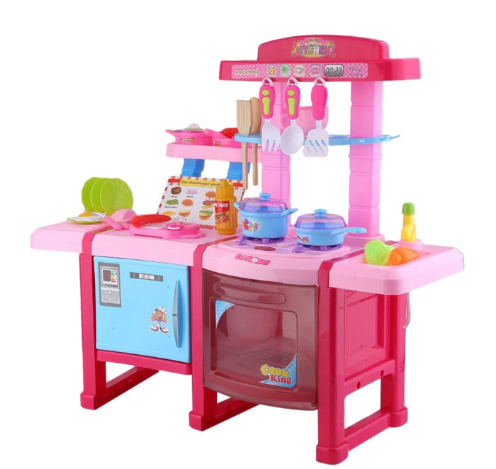 Multi-Functional Kitchen Cooking Play Set With Light And Music