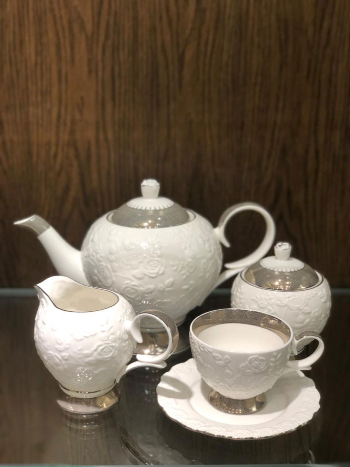 New Design Ceramic 16 pcs Tea Set with Stand