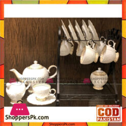 New Design Ceramic 16 pcs Tea Set with Stand