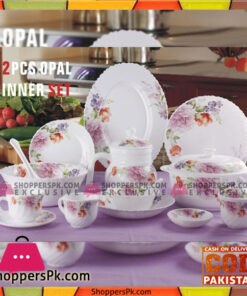 Opal Marble Glassware Round Dinner Set  72 Pcs