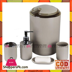 Plastic Bathroom Accessory Set 5 Pcs