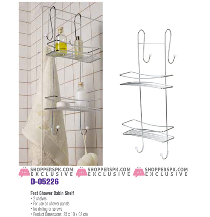 Primanova Fest Bathroom Shelf 2 Rack Turkey Made D-05226